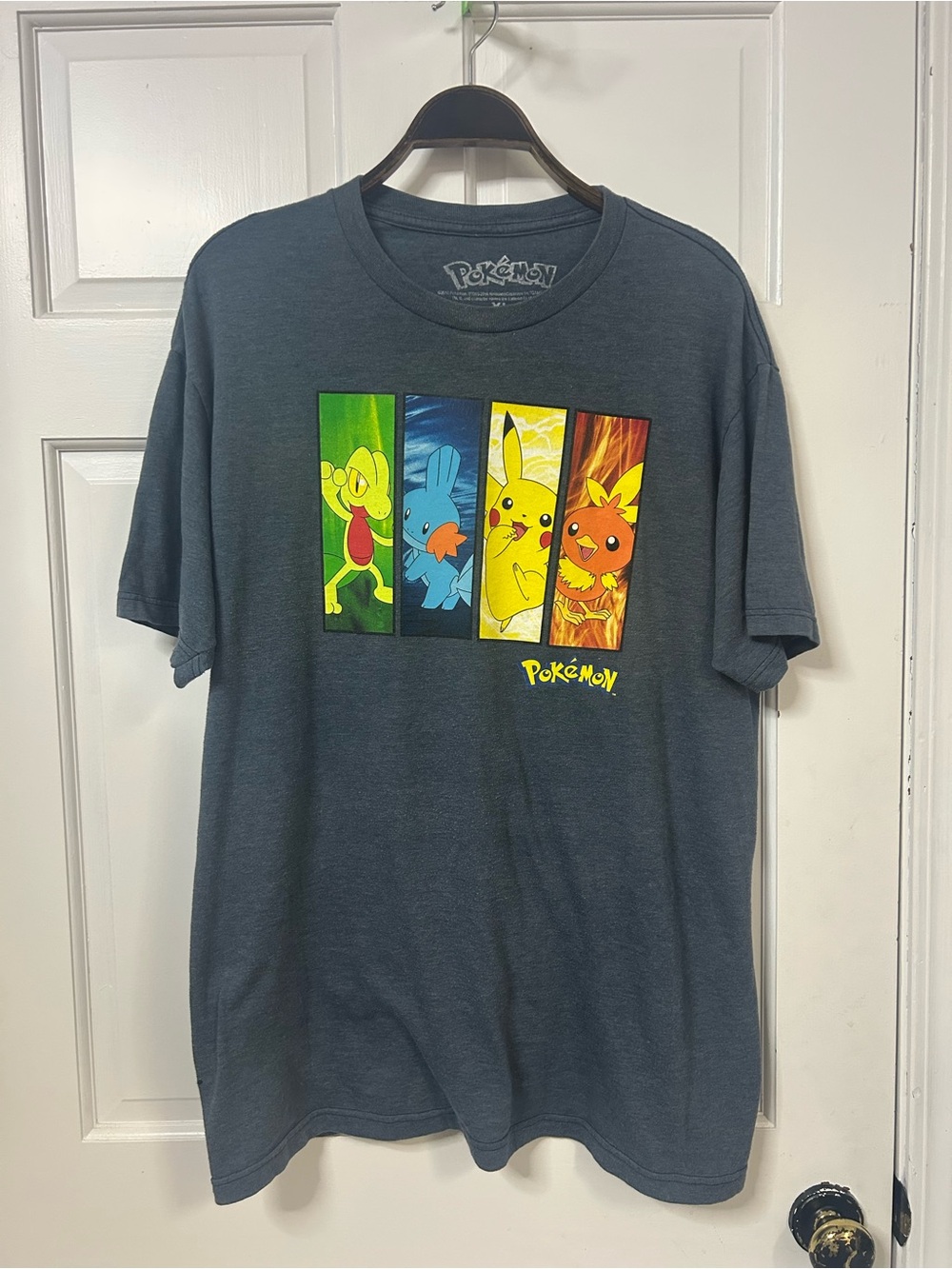Pokemon Navy Short Sleeve Tee with Colorful Character Panels